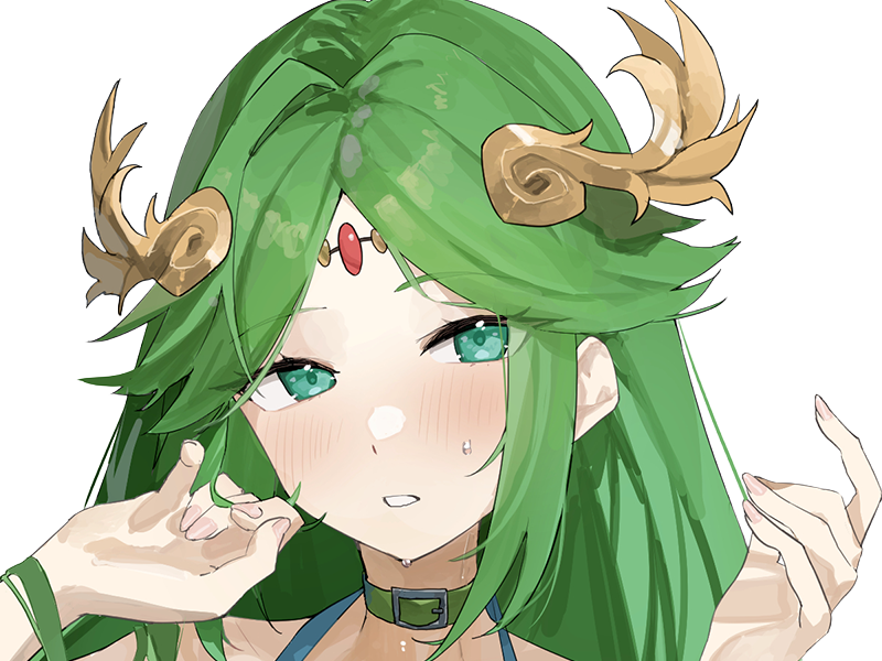 palutena kid icarus nintendo jeu video anime deesse royaume cieux kikoojap waifu cheveuxverts yeuxverts