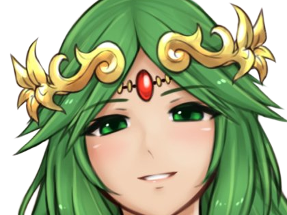 Sticker palutena kid icarus nintendo jeu video anime deesse royaume cieux kikoojap waifu cheveuxverts yeuxverts par Dark-63