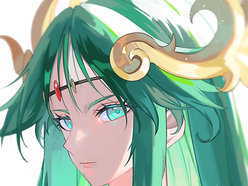 Sticker palutena kid icarus nintendo jeu video anime deesse royaume cieux kikoojap waifu cheveuxverts yeuxverts par Dark-63