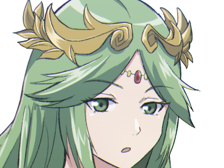 Sticker palutena kid icarus nintendo jeu video anime deesse royaume cieux kikoojap waifu cheveuxverts yeuxverts par Dark-63