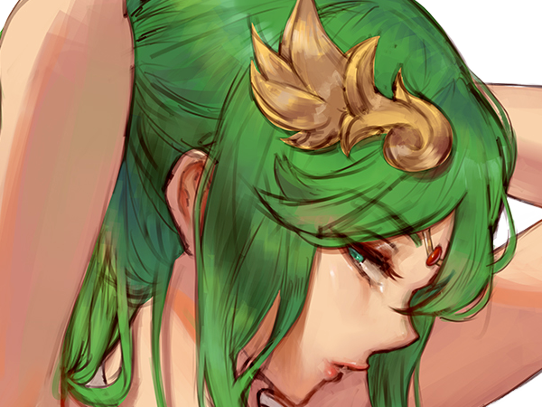 Sticker palutena kid icarus nintendo jeu video anime deesse royaume cieux kikoojap waifu cheveuxverts yeuxverts par Dark-63