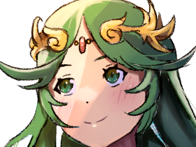 Sticker palutena kid icarus nintendo jeu video anime deesse royaume cieux kikoojap waifu cheveuxverts yeuxverts par Dark-63
