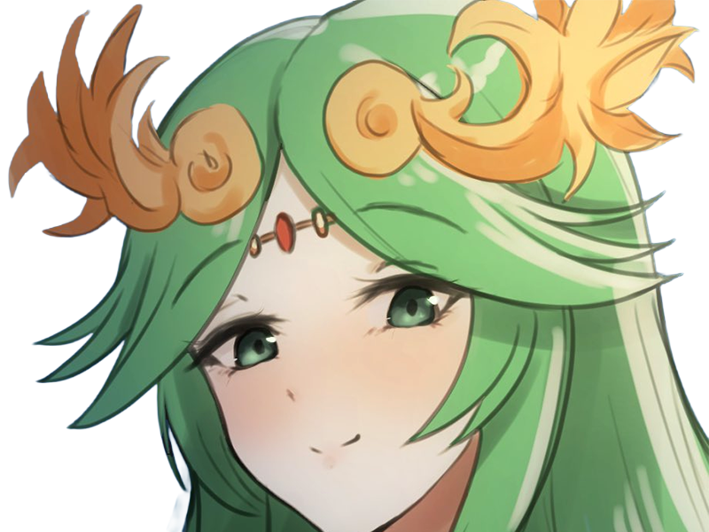 Sticker palutena kid icarus nintendo jeu video anime deesse royaume cieux kikoojap waifu cheveuxverts yeuxverts par Dark-63