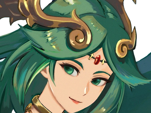 palutena kid icarus nintendo jeu video anime deesse royaume cieux kikoojap waifu cheveuxverts yeuxverts