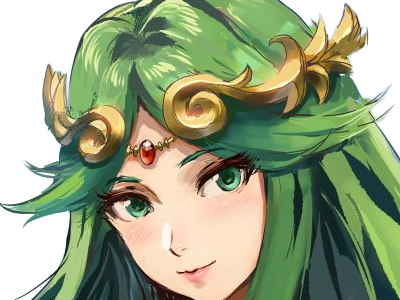 palutena kid icarus nintendo jeu video anime deesse royaume cieux kikoojap waifu cheveuxverts yeuxverts