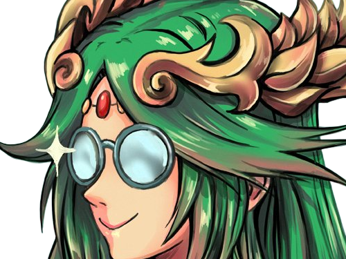 palutena kid icarus nintendo jeu video anime deesse royaume cieux kikoojap waifu cheveuxverts yeuxverts