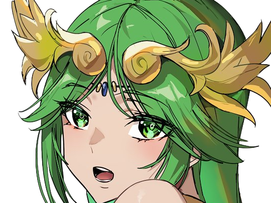 palutena kid icarus nintendo jeu video anime deesse royaume cieux kikoojap waifu cheveuxverts yeuxverts