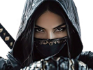 ninja-fille-regard-dark-capuche-masque-assassin-katana