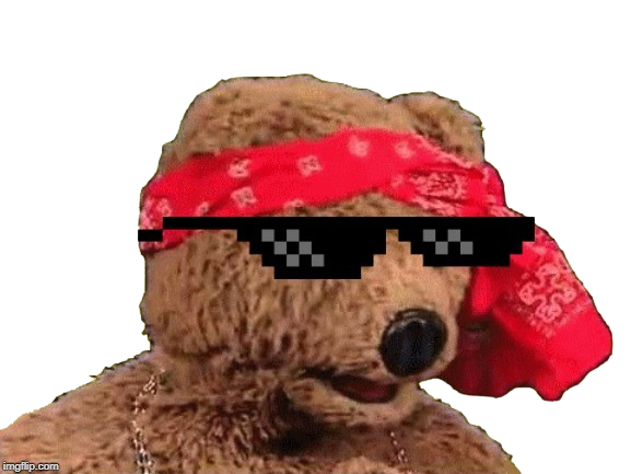 nounours gangsta thug life lunettes soleil foulard bandana bonne nuit les petits tipeu