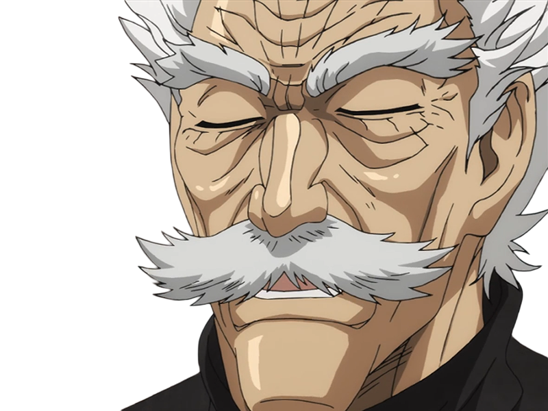 Sticker silver fang bang heros one punch man opm vieux anime manga art martiaux maitre badass par Dark-63