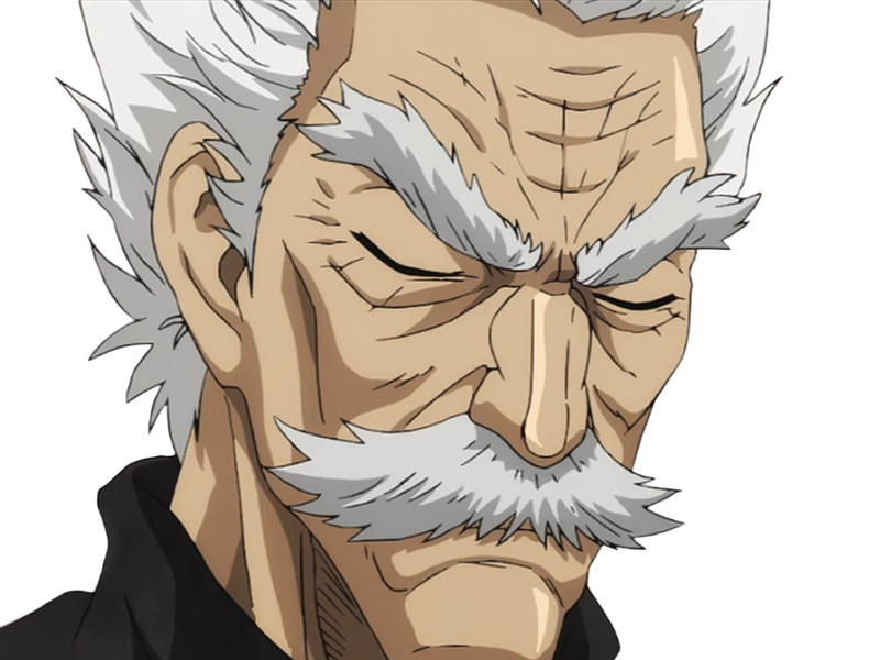 Sticker silver fang bang heros one punch man opm vieux anime manga art martiaux maitre badass par Dark-63