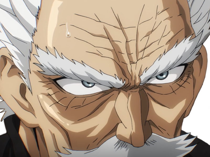 silver fang bang heros one punch man opm vieux anime manga art martiaux maitre badass