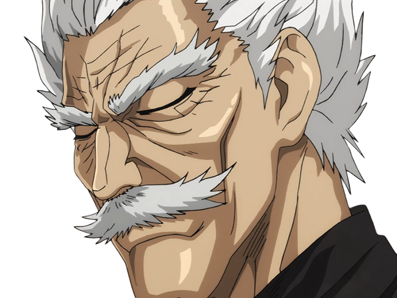Sticker silver fang bang heros one punch man opm vieux anime manga art martiaux maitre badass par Dark-63