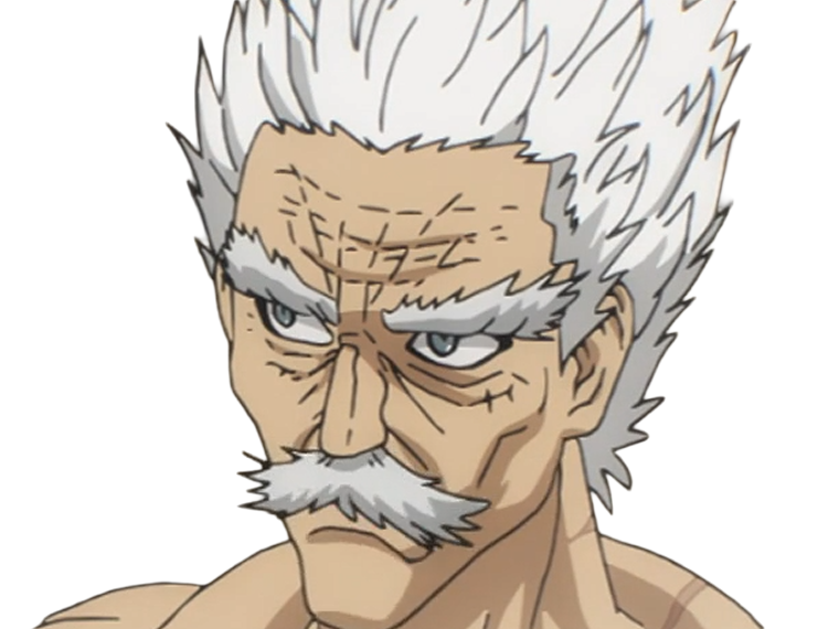 Sticker silver fang bang heros one punch man opm vieux anime manga art martiaux maitre badass par Dark-63