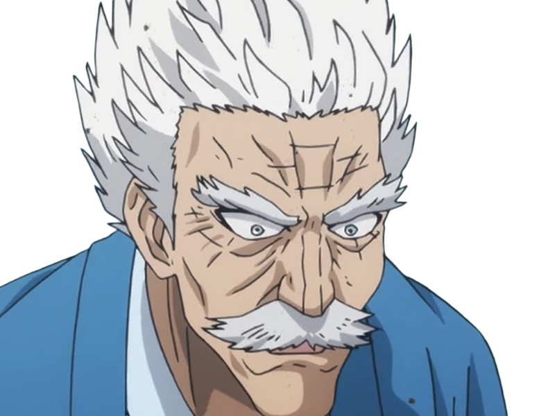 Sticker silver fang bang heros one punch man opm vieux anime manga art martiaux maitre badass par Dark-63