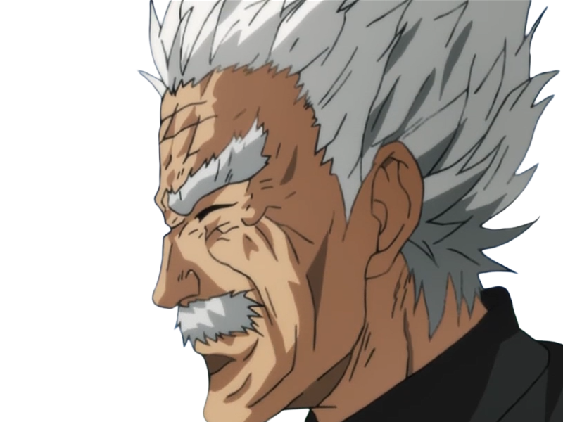 silver fang bang heros one punch man opm vieux anime manga art martiaux maitre badass