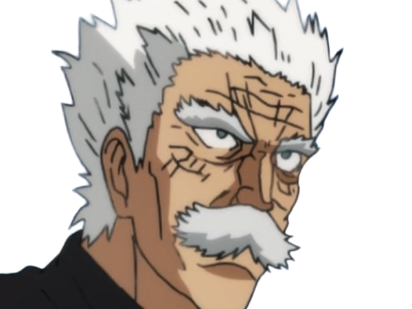 silver fang bang heros one punch man opm vieux anime manga art martiaux maitre badass