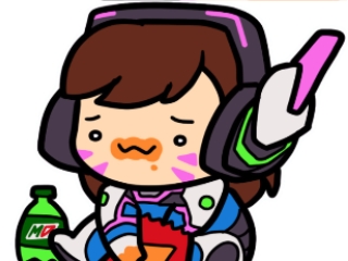 Sticker overwatch dva gremlin other par Titadou