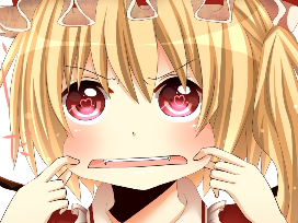 scarlet touhou kikoojaps flandre grimace