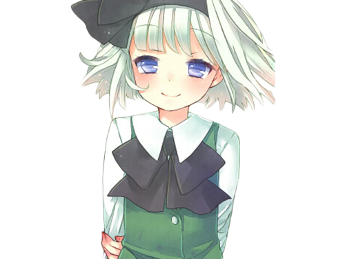 happy sourire contente touhou youmu kikoojap sabre