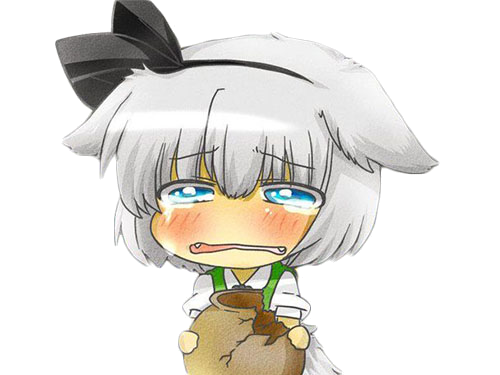 youmu casse sabre snif vase kikoojap triste touhou larme pleure neko chat