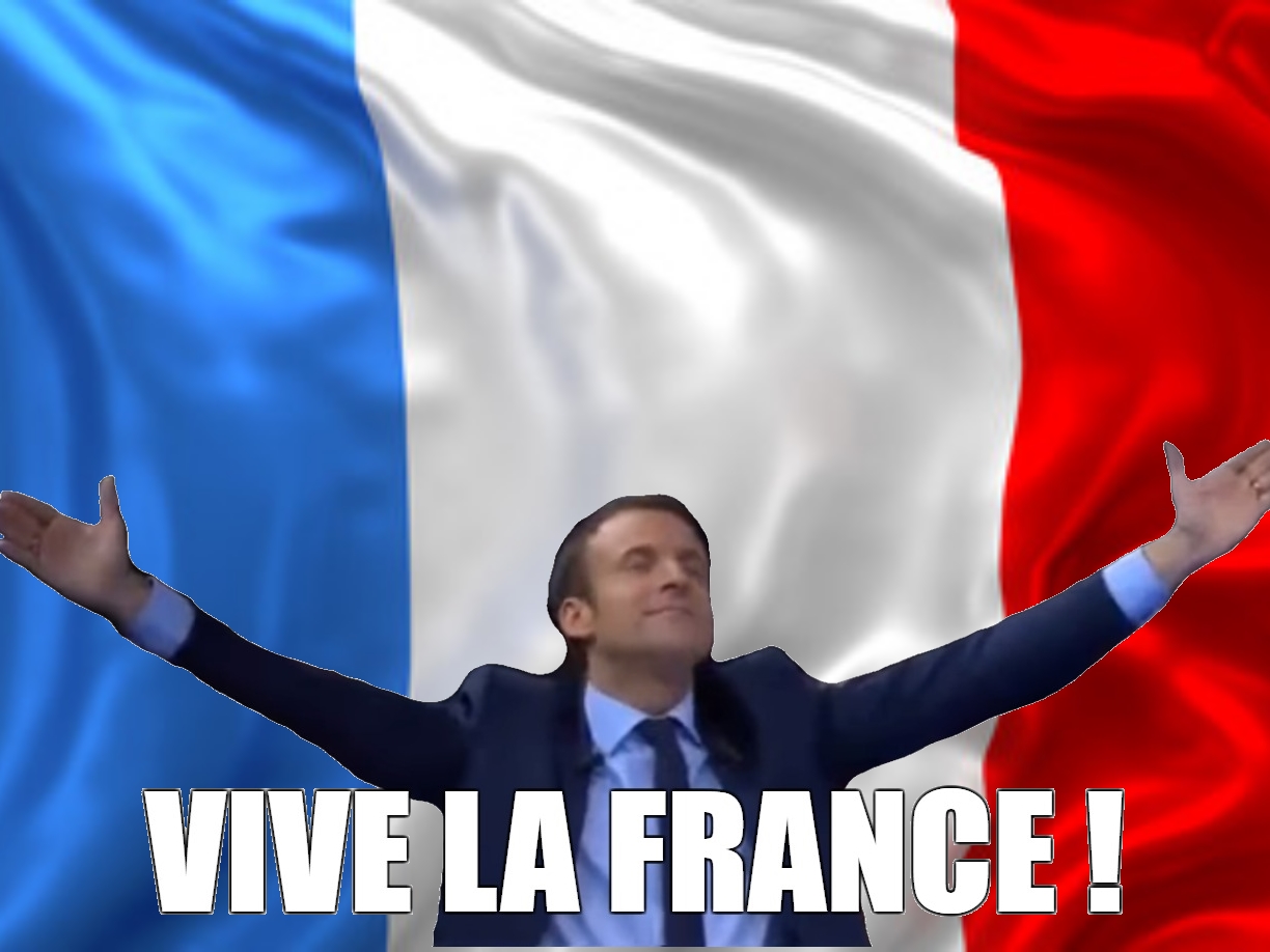 francais france jesus hurle drapeau meeting bonheur lafrance vive christ politic crie macron la