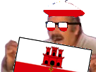 Sticker gibraltar gibraltarien risitas gibraltarienne par Mokuhn