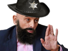 barbe-police-politic-deux-sheriff-gilbert-chapeau-cowboy-zemmour-sherif-sucres