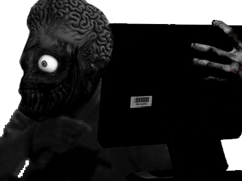 alien risitas creepy ordinateur