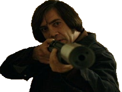 film for chigurh psychopathe western no country silencieux pistolet arme old anton tueur men risitas