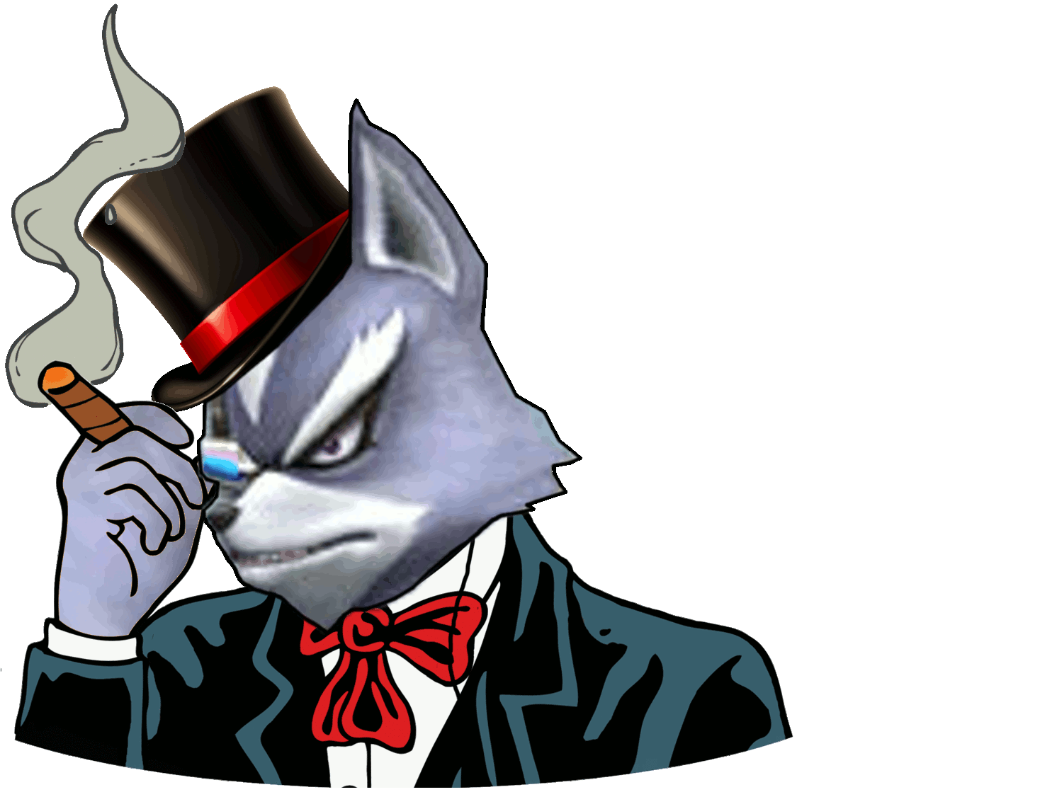 coupable jvc serieux ssbb mechant fume desaccord bridgely starfox odonnell gif brawl desapprouve cigare wolf tinnova