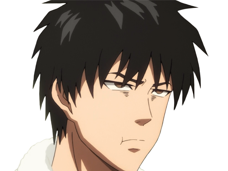 Sticker saitama chomeur cheveux jeune passe one punch man opm anime manga heros protagoniste par Dark-63