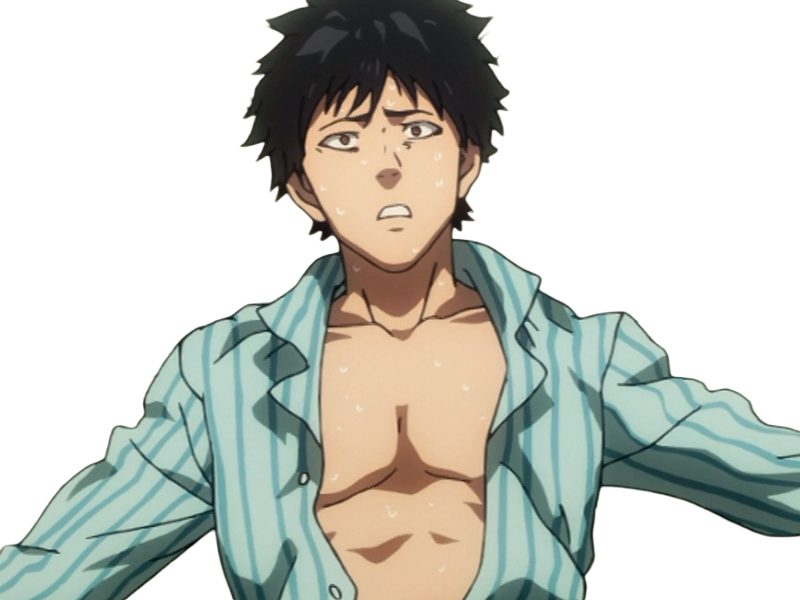Sticker saitama chomeur cheveux jeune passe one punch man opm anime manga heros protagoniste par Dark-63