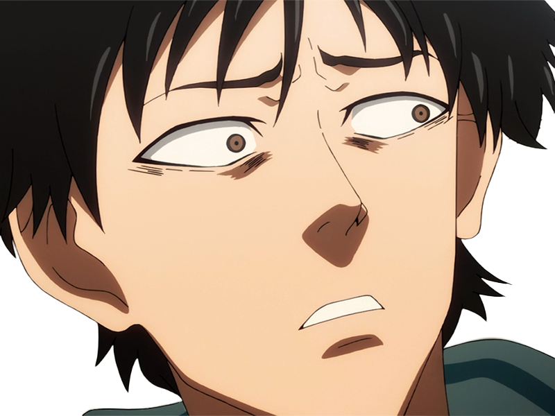 Sticker saitama chomeur cheveux jeune passe one punch man opm anime manga heros protagoniste par Dark-63