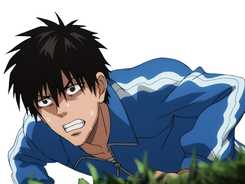 Sticker saitama chomeur cheveux jeune passe one punch man opm anime manga heros protagoniste par Dark-63