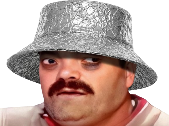 risitas ovni ufo pan complot papier alu aluminum alien 5g bob chapeau fou zinzin onde