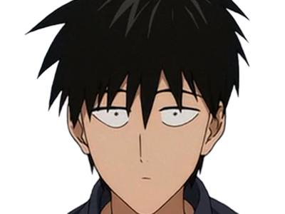 Sticker saitama chomeur cheveux jeune passe one punch man opm anime manga heros protagoniste par Dark-63