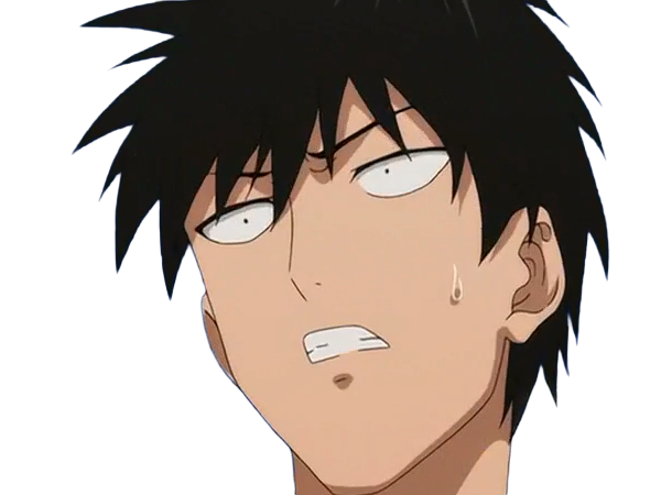 Sticker saitama chomeur cheveux jeune passe one punch man opm anime manga heros protagoniste par Dark-63