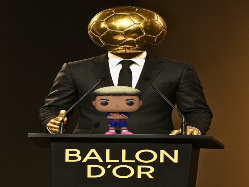 ballon dor d or humanoide humaine figurine pop lamine yamal