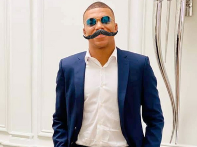kylian mbappe lunettes fausse moustache costume deguisement deguise grime grimage maquillage maquille anonyme