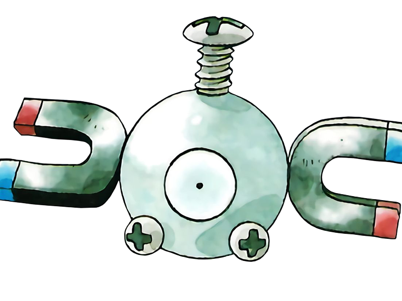 magneti magnemite coil pokemon pkm jeu anime type electrik acier 1g kanto magnetique