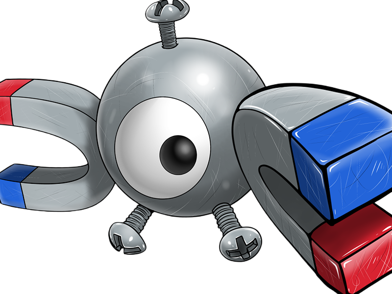 magneti magnemite coil pokemon pkm jeu anime type electrik acier 1g kanto magnetique