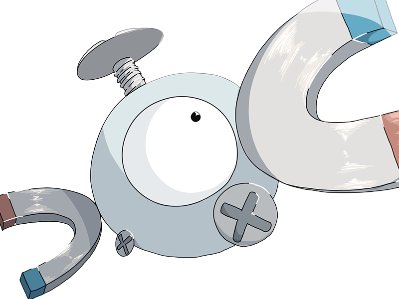 magneti magnemite coil pokemon pkm jeu anime type electrik acier 1g kanto magnetique