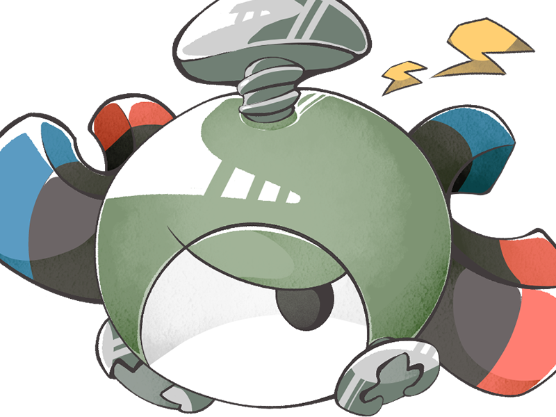 magneti magnemite coil pokemon pkm jeu anime type electrik acier 1g kanto magnetique