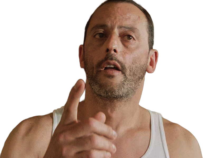 leon tueur gages nettoyeur professionnel film drame francais jean reno acteur homme quarantenaire cheveuxbruns yeuxmarrons