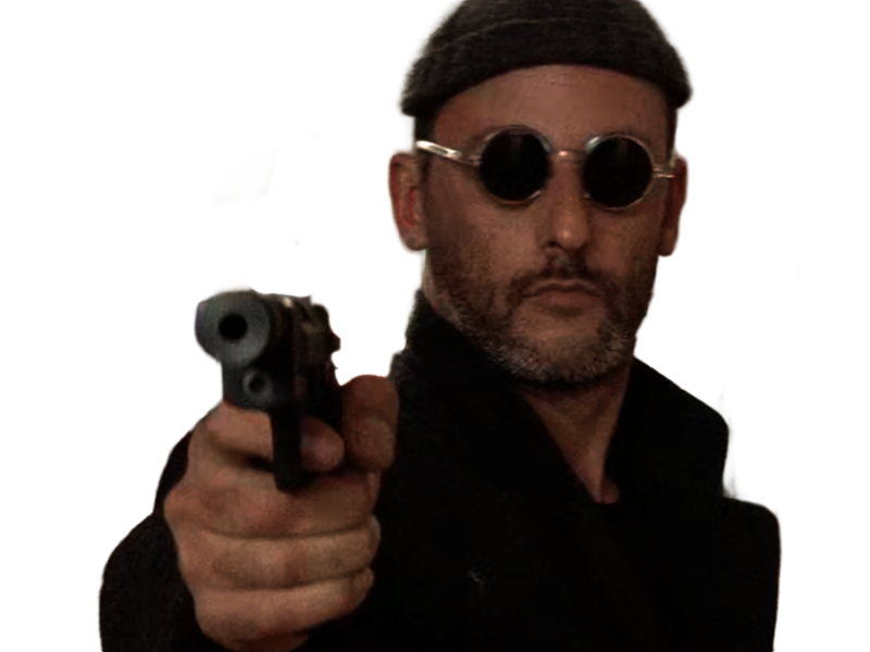 leon tueur gages nettoyeur professionnel film drame francais jean reno acteur homme quarantenaire cheveuxbruns yeuxmarrons