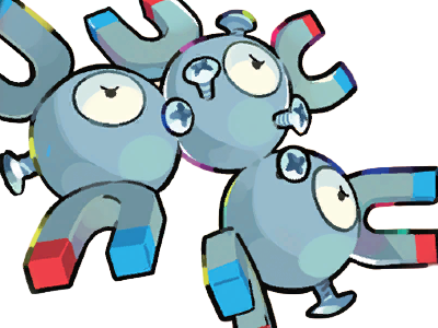 magneton rarecoil pokemon pkm jeu anime type electrik acier 1g kanto magnetique