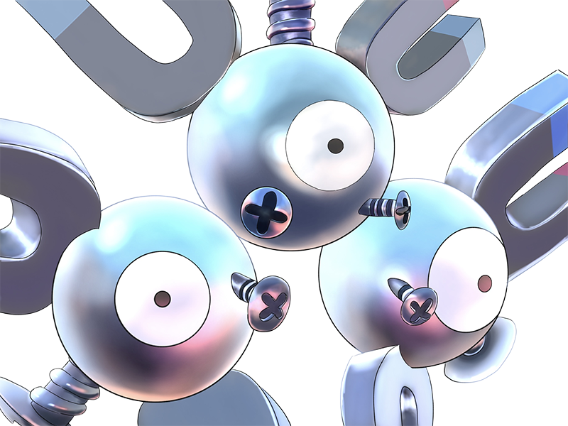 magneton rarecoil pokemon pkm jeu anime type electrik acier 1g kanto magnetique