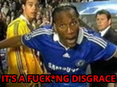 didier drogba chelsea barcelone barca 2009 ldc its a fucking disgrace scandale triche vol arbitre