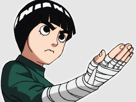 rock lee nice guy deter anime manga naruto gros sourcils gejimayu taijutsu rokku ri combart